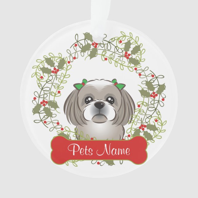 Shih Tzu Customizable Ornament (Front)
