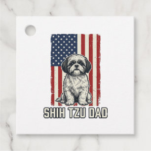 Shih Tzu Dad Patriotic Flag Vintage Dog Shirt_1 Favour Tags
