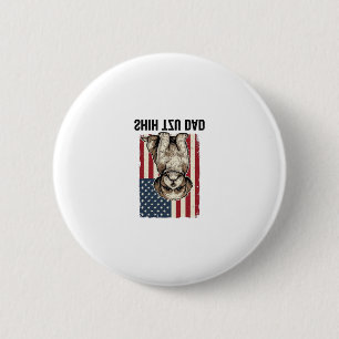 Shih Tzu Dad Patriotic Vintage Dog Shirt Design_1 2 Inch Round Button