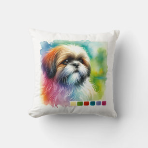 Shih Tzu Dog 200924AREF131 - Watercolor Throw Pillow