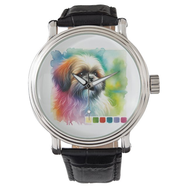 Shih Tzu Dog 200924AREF131 - Watercolor Watch (Front)
