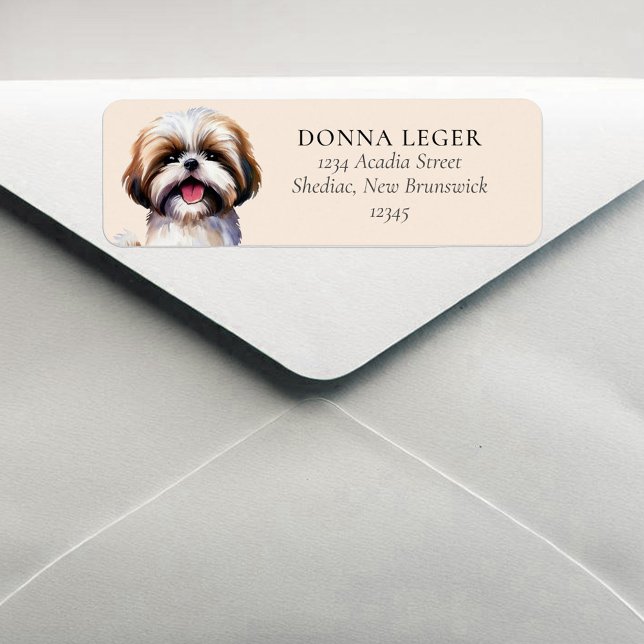 Shih Tzu Dog Adresse personnalisée (Créateur téléchargé)