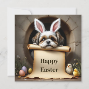 Shih Tzu dog and the message Holiday Card