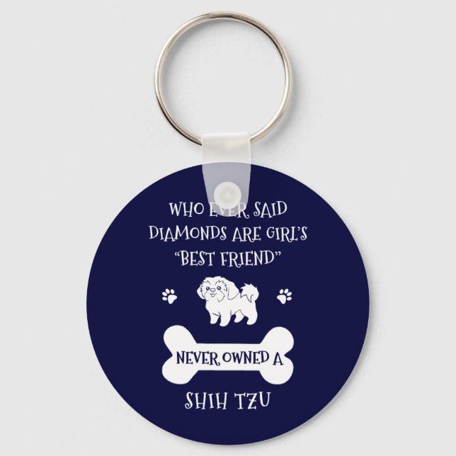 Shih Tzu Dog Best Friend Keychain (Front)