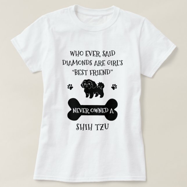 Shih Tzu Dog Best Friend T-Shirt (Design Front)
