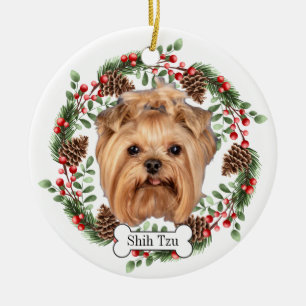 Shih Tzu dog Ceramic Ornament