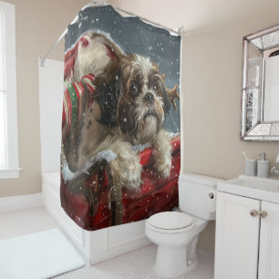 Shih Tzu Dog Christmas Festive