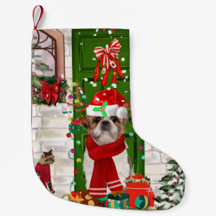Shih Tzu Dog Christmas  Small Christmas Stocking