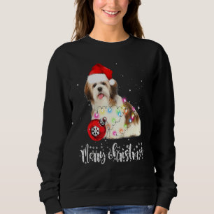 Shih Tzu Dog Cute Christmas Lights Sweatshirt