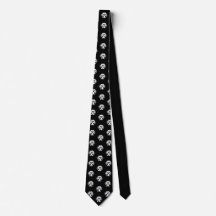 Shih Tzu Dog Face B&W Pop Art Tiled Neck Tie
