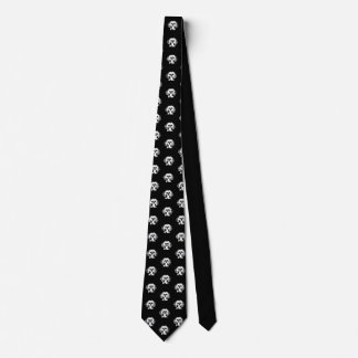 Shih Tzu Dog Face B&W Pop Art Tiled Neck Tie