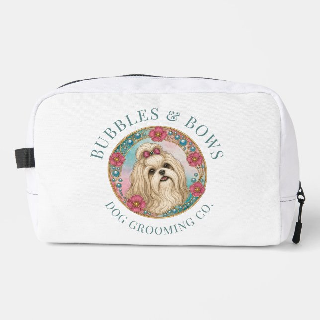 Shih Tzu Dog Grooming Kit Wash Bag (Front)