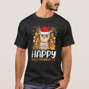 Shih Tzu Dog  Halloween Christmas Happy Hallothank T-Shirt