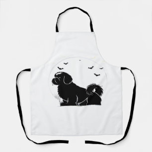 Shih Tzu Dog ? Halloween Moon Silhouette Classic T Apron