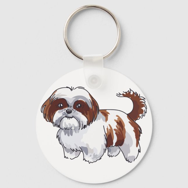 Shih Tzu Dog Keychain (Front)
