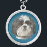 Shih Tzu Dog Necklace<br><div class="desc">This little Shih Tzu dog with his cute cuddly face adds appeal that any pet lover will like. It’s especially nice on this necklace.</div>
