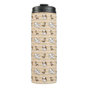 shih tzu  dog pattern thermal tumbler