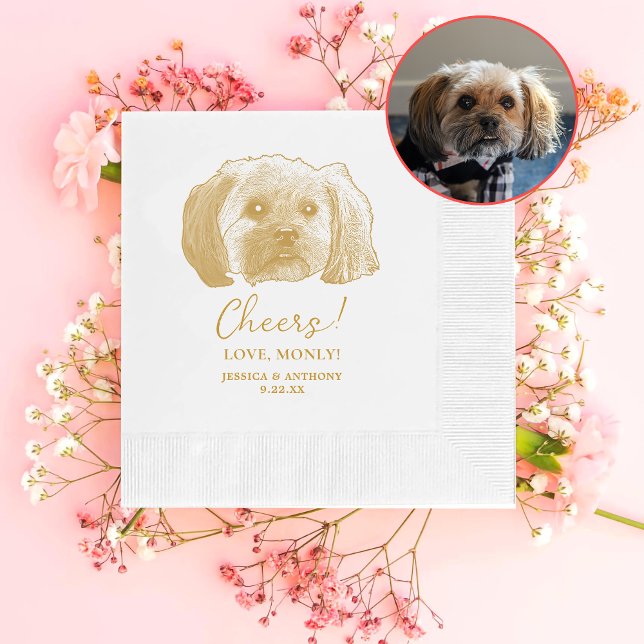 Shih Tzu Dog Personalized Cheers Napkins (Creator Uploaded)