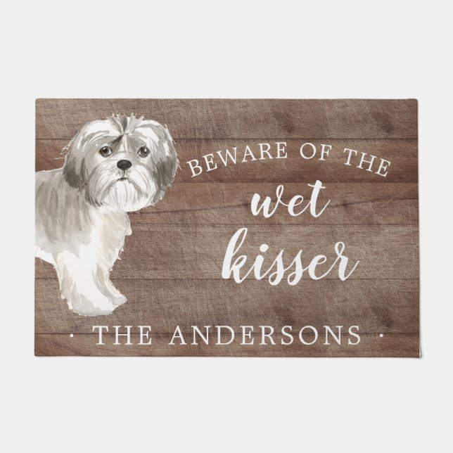 Shih tzu .Dog Personalized Door Mat (Front)