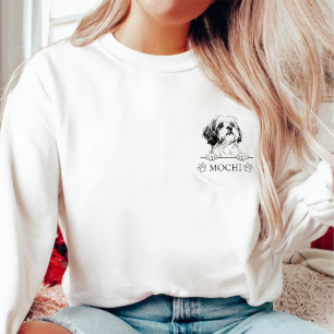 Shih Tzu Dog Personalized Hand Drawing Sweatshirt