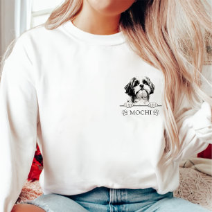 Shih Tzu Dog Personalized Hand Drawing Sweatshirt