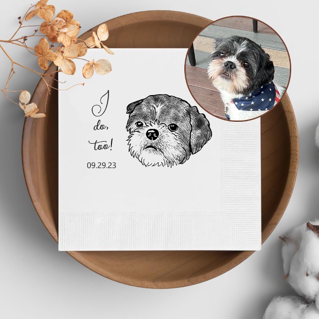 Shih Tzu Dog Personalized I Do Too Napkin (Creator Uploaded)