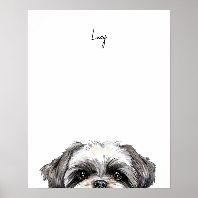 Shih Tzu Dog Personalized Print (Front)
