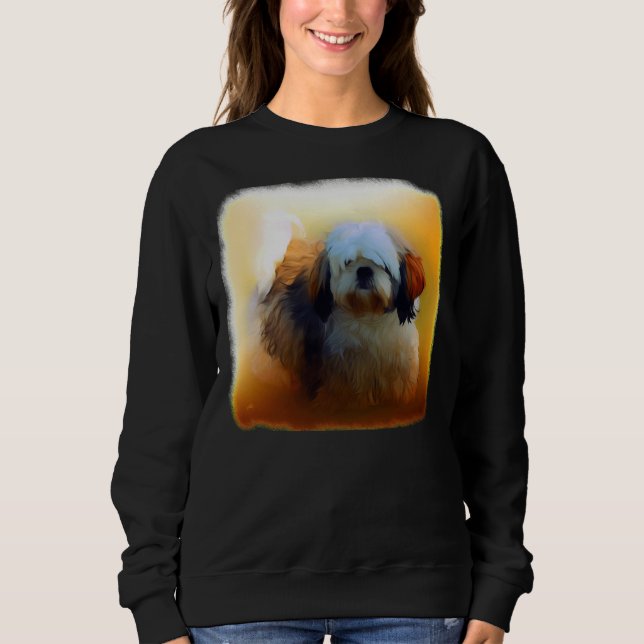 Shih Tzu Dog Portrait        Sweatshirt (Front)