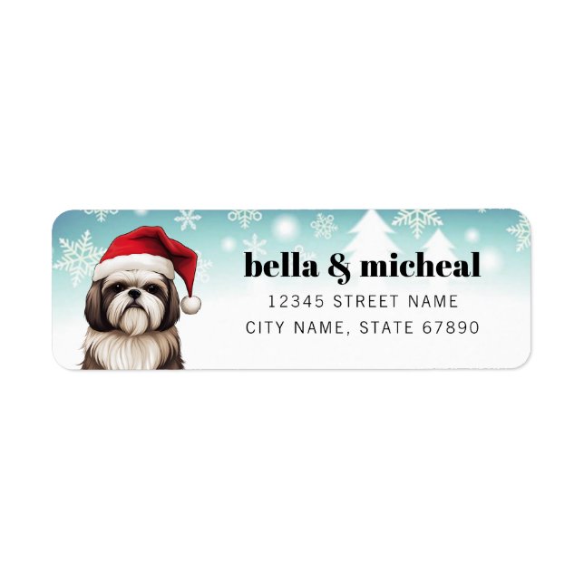 Shih Tzu Dog Retourner l'adresse Étiquettes (Devant)