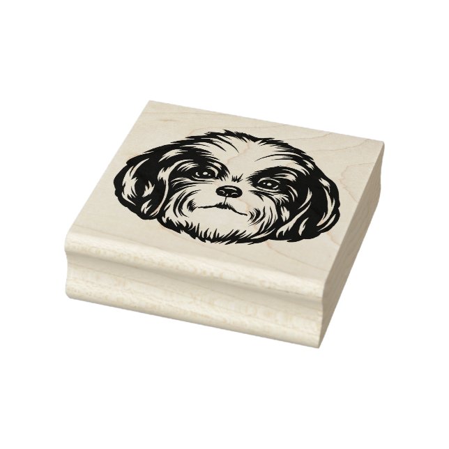 Shih Tzu Dog Rubber Stamp (Stamp)
