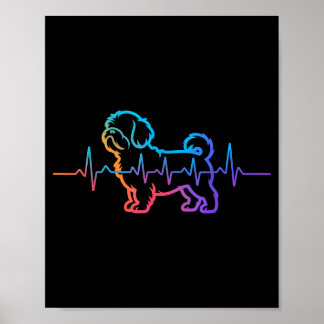 Shih tzu dog shihtzu dog heartbeat shitzhu funnySh Poster
