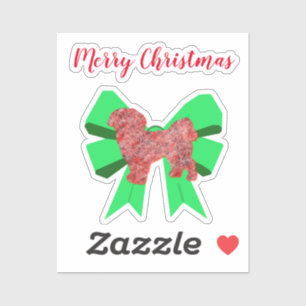 Shih Tzu Dog Silhouette Custom-Cut Vinyl Sticker