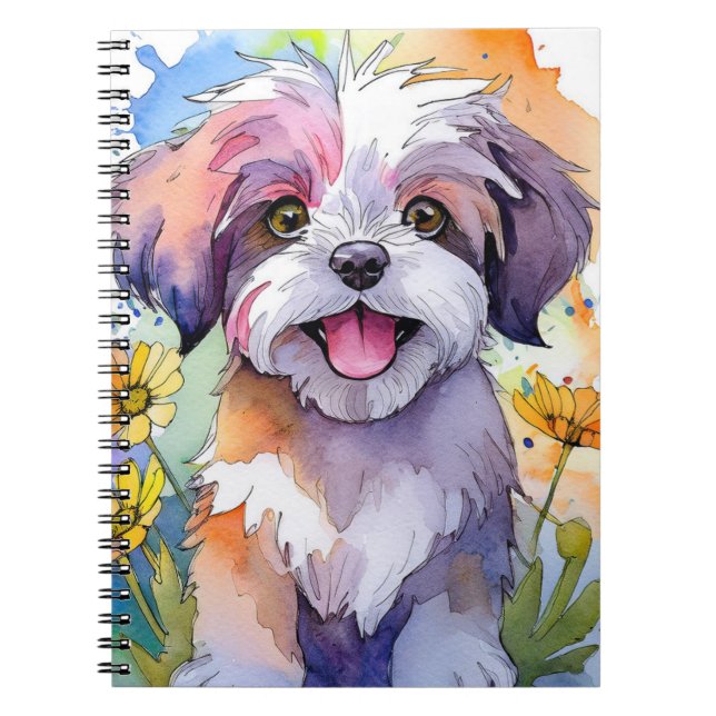 Shih Tzu Dog Spiral Notebook (Front)
