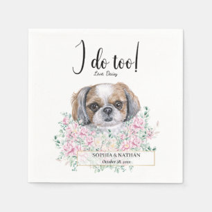 Shih Tzu Dog Wedding Cocktail Napkins