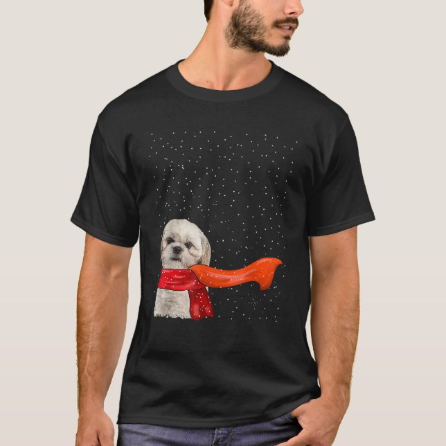 Shih Tzu Dog Winter Christmas Sweater Xmas Pet Men (Front)