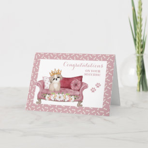 Shih Tzu Dog with Tiara Graduation  Thank You Card