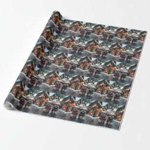 Shih Tzu Dogs Christmas Snow Holiday Wrapping Paper