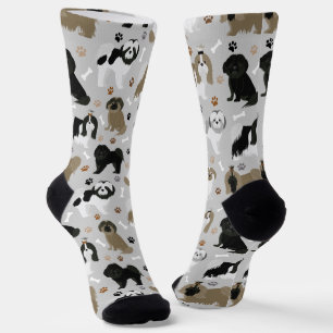 Shih Tzu Dogs Paws and Bones Socks