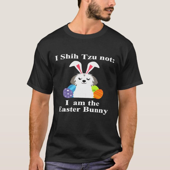 Shih Tzu Easter Bunny T-Shirt (Front)