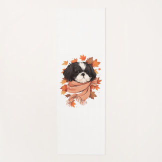 Shih Tzu Fall Dog Autumn Leaves Thanksgiving Copy Yoga Mat