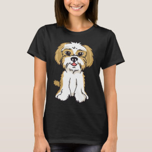 Shih Tzu Golden Brown White Dog T-Shirt