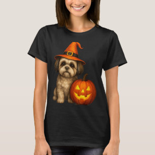 Shih Tzu Halloween Pumpkin Dog Costume Family Matc T-Shirt