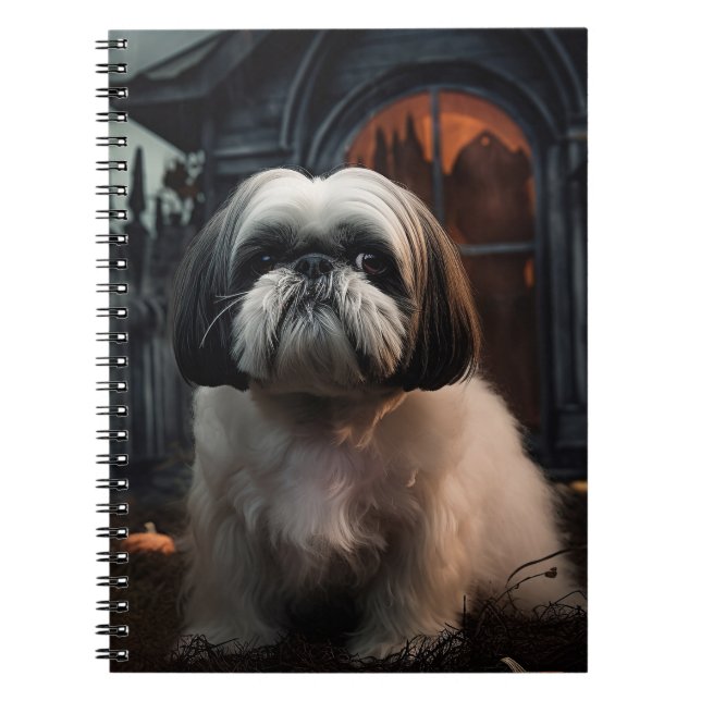 Shih Tzu Halloween Scary Notebook (Front)