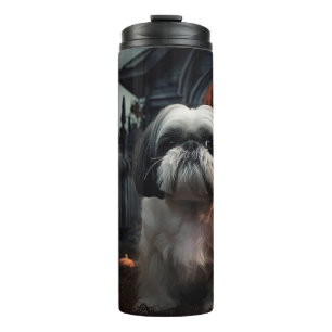 Shih Tzu Halloween Scary Thermal Tumbler
