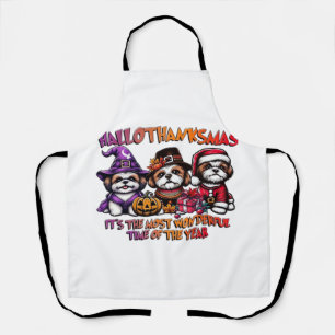 Shih Tzu Halloween Thanksgiving Christmas Classic Apron