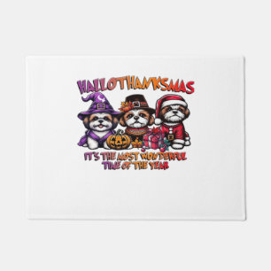 Shih Tzu Halloween Thanksgiving Christmas Classic  Doormat