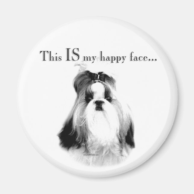 Shih Tzu Happy Face Magnet (Front)