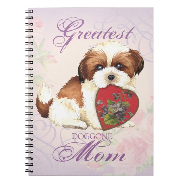 Shih Tzu Heart Mom Notebook (Front)