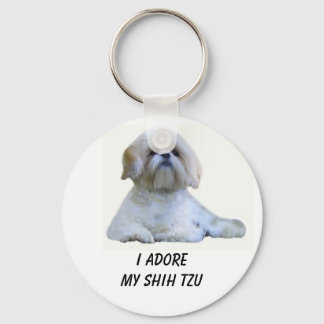 Shih Tzu I Adore Keychain