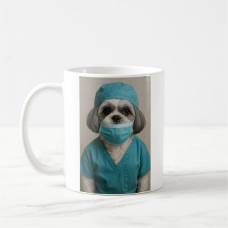 Shih Tzu in Scrubs Coffee Mug